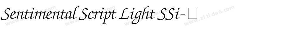 Sentimental Script Light SSi字体转换